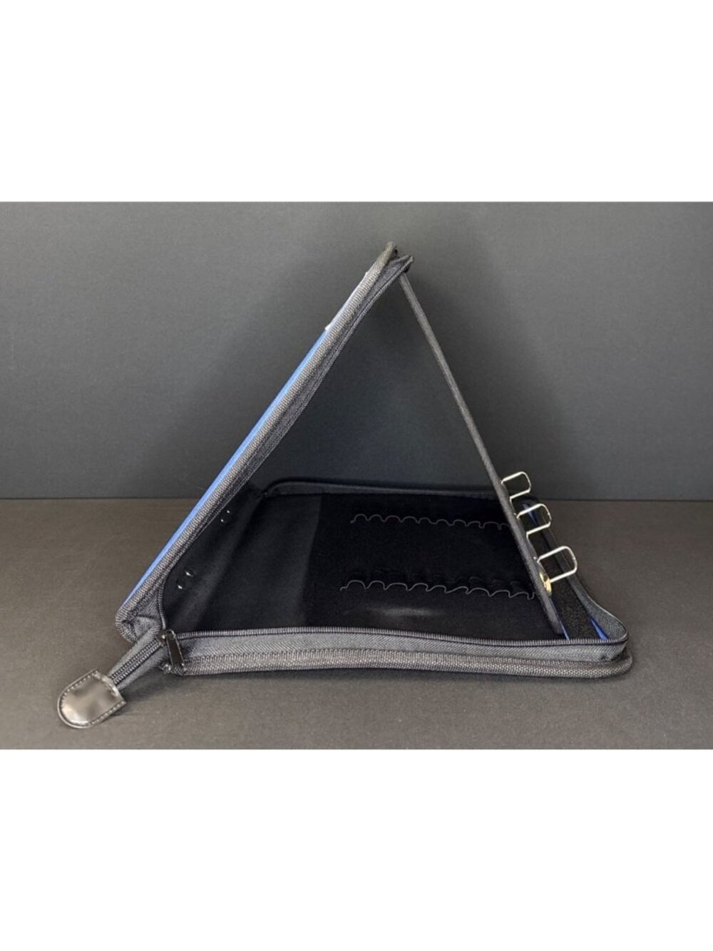 Black Blue Hardcover Zippered Sketchbook 3 Ring Binder Artist Artwork Drawing - Picture 5 of 16